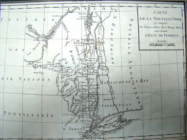A Revolutionary War period map showing all the towns and forts from Long Island to Vermont published in 1782 — image 2